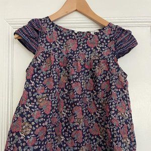 Madewell cap sleeved blouse XS